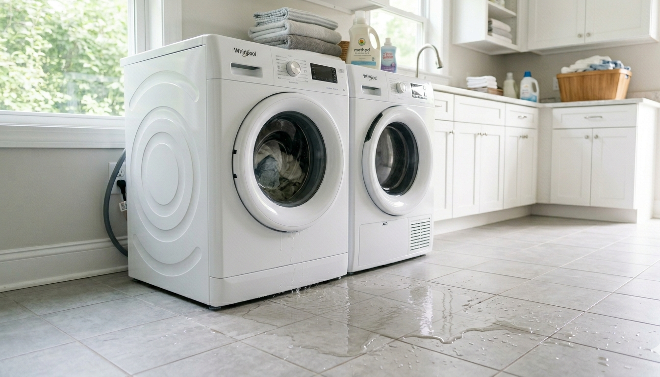 You are currently viewing Washing Machine Leaking Water? What Causes It and What to Do Next
